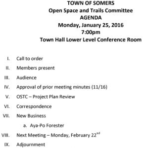 Icon of 20160125 Open Space And Trails Committe Agenda